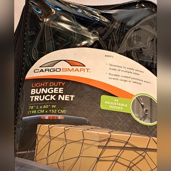 Cargo Smart Bungee Truck Net Black Model #4093 78" L X 60" W NEW! - Picture 4 of 6